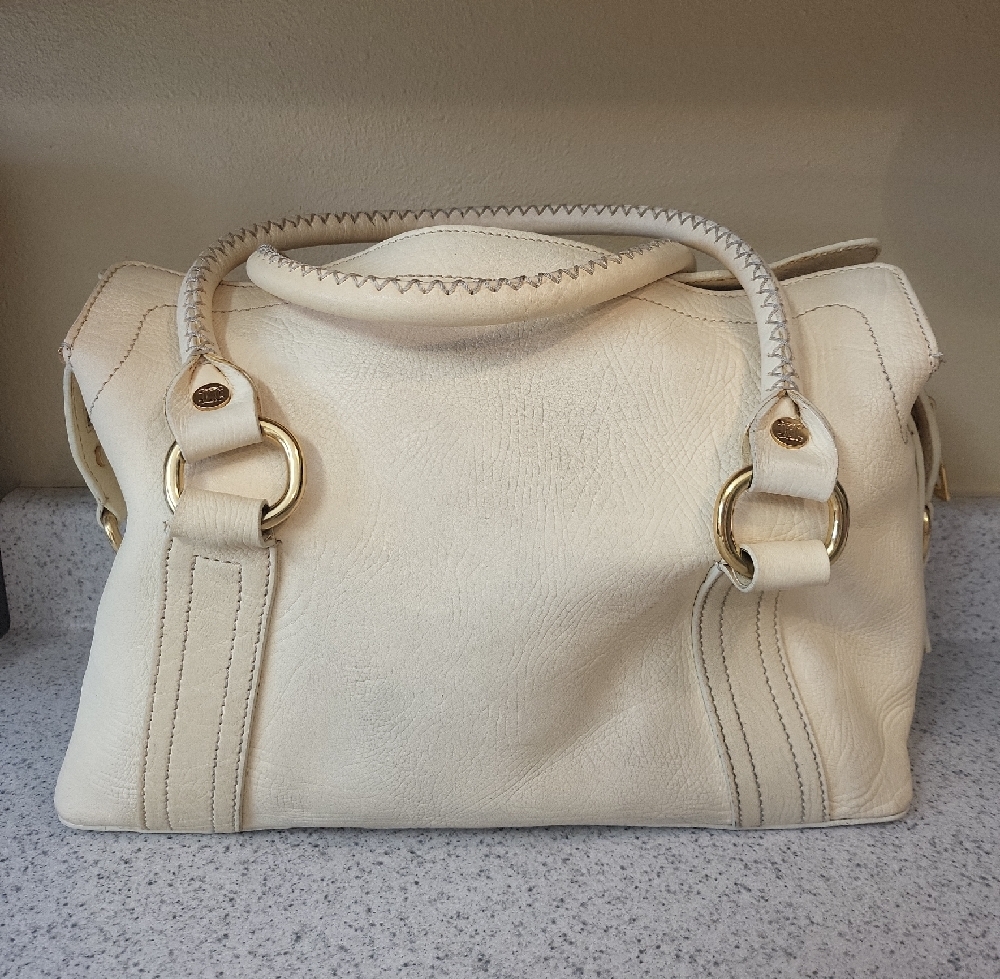 Celine GASO/36 Cream Manila Leather Bag/Tote With Dust Bag - Picture 2 of 11